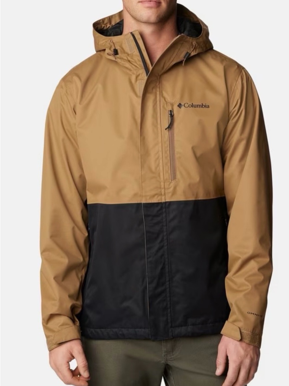 Columbia Two-Tone Hooded Rain Jacket Waterproof